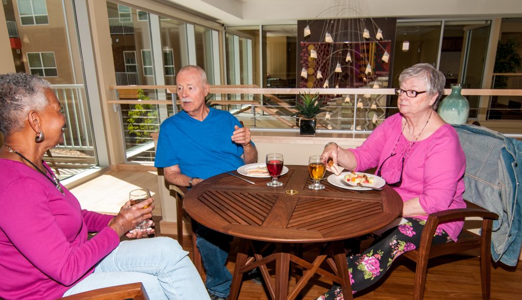 Residents Enjoying a Meal